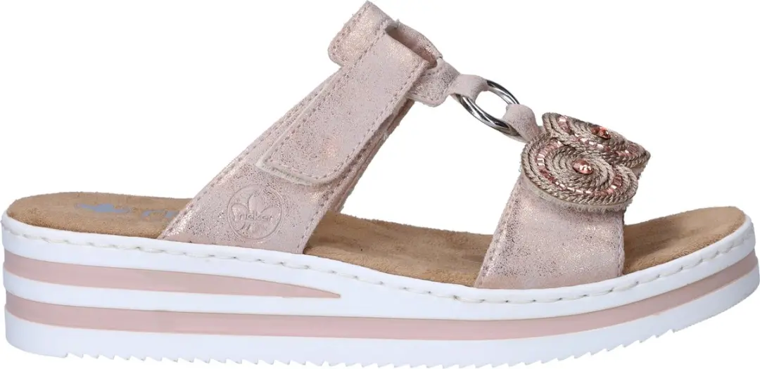 Rieker Open Teen Slippers Roze-Goud Metallic - 38 - afbeelding 2 van 6