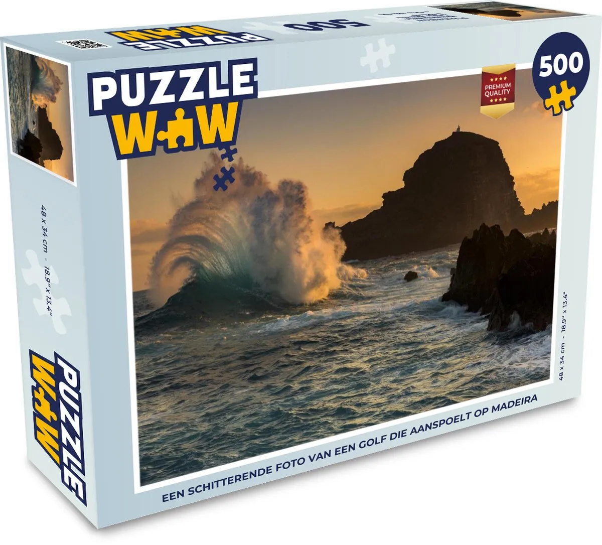 PuzzleWow Legpuzzel Madeira Golf - 500 Stuks - Multicolor