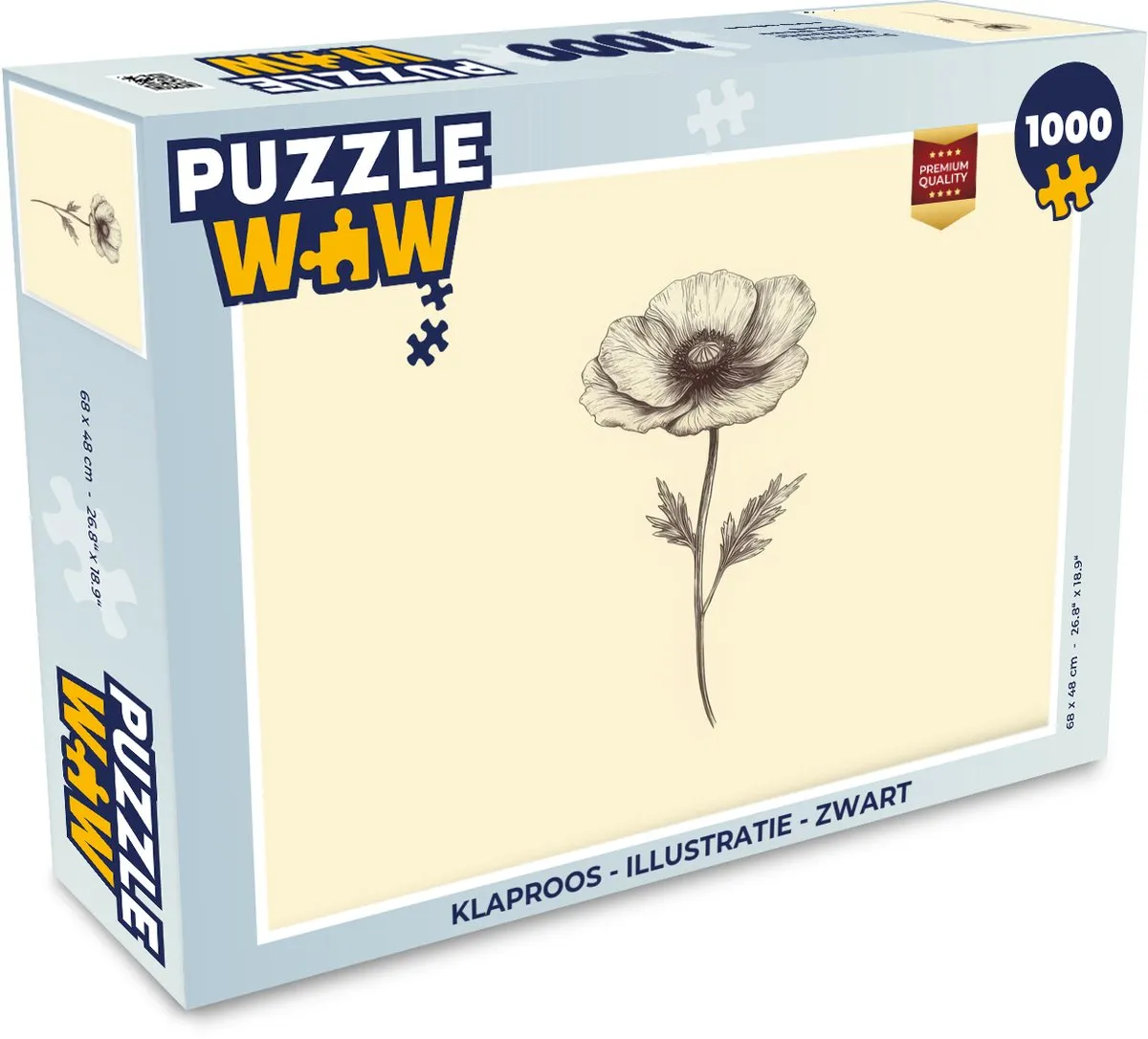PuzzleWow Klaproos Legpuzzel 1000 Stuks - MPN 8721173241527