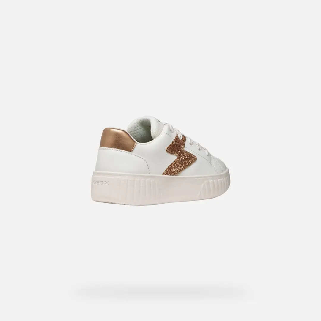 Geox Mikiroshi Meisjes Sneakers - Wit/Roségoud - Maat 29 - afbeelding 5 van 6