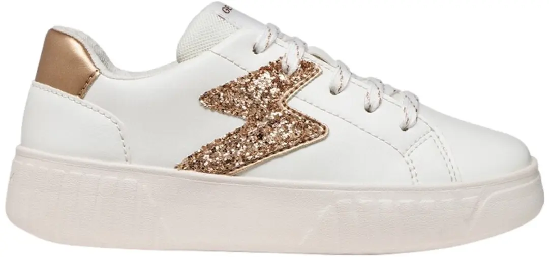 Geox Mikiroshi Meisjes Sneakers - Wit/Roségoud - Maat 29 - afbeelding 2 van 6