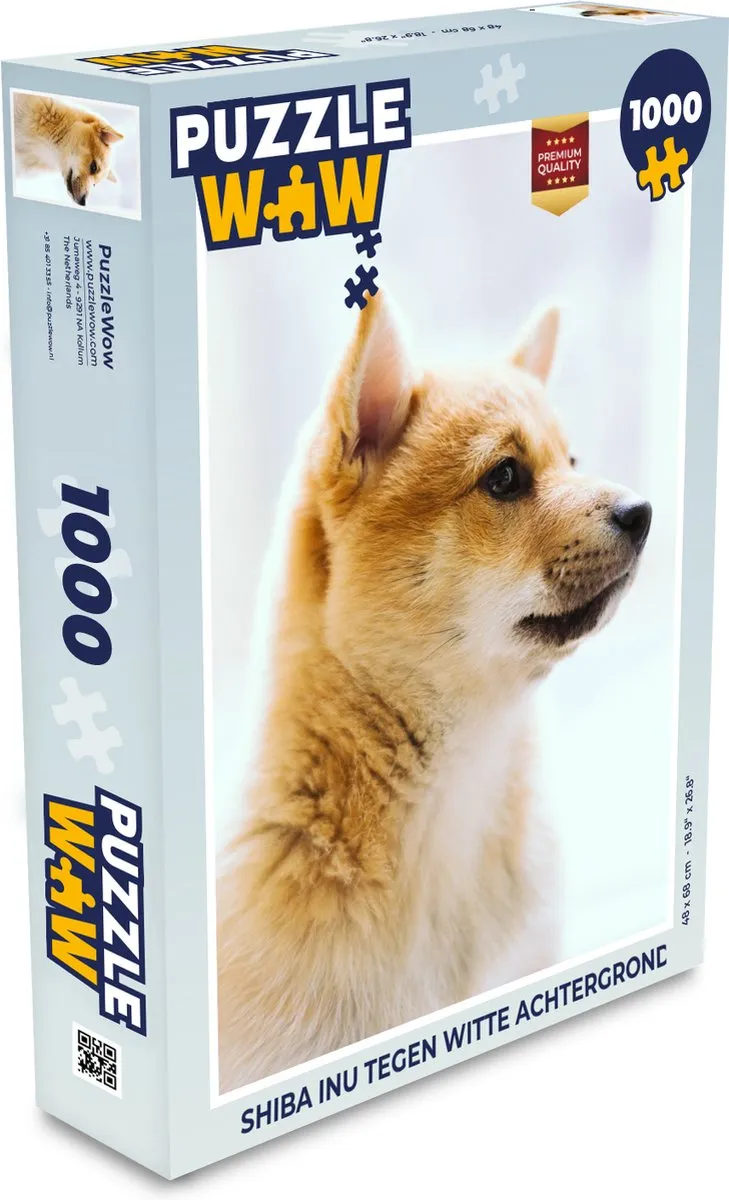 PuzzleWow Legpuzzel Shiba Inu 1000 Stuks - Multicolor