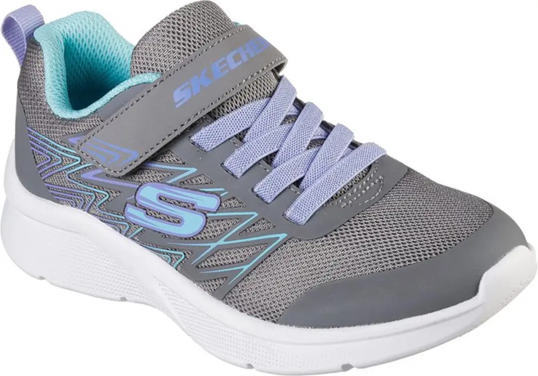 Skechers Meisjes Microspec Bold Delight Sneakers Kinderschoenen Grijs 302468L