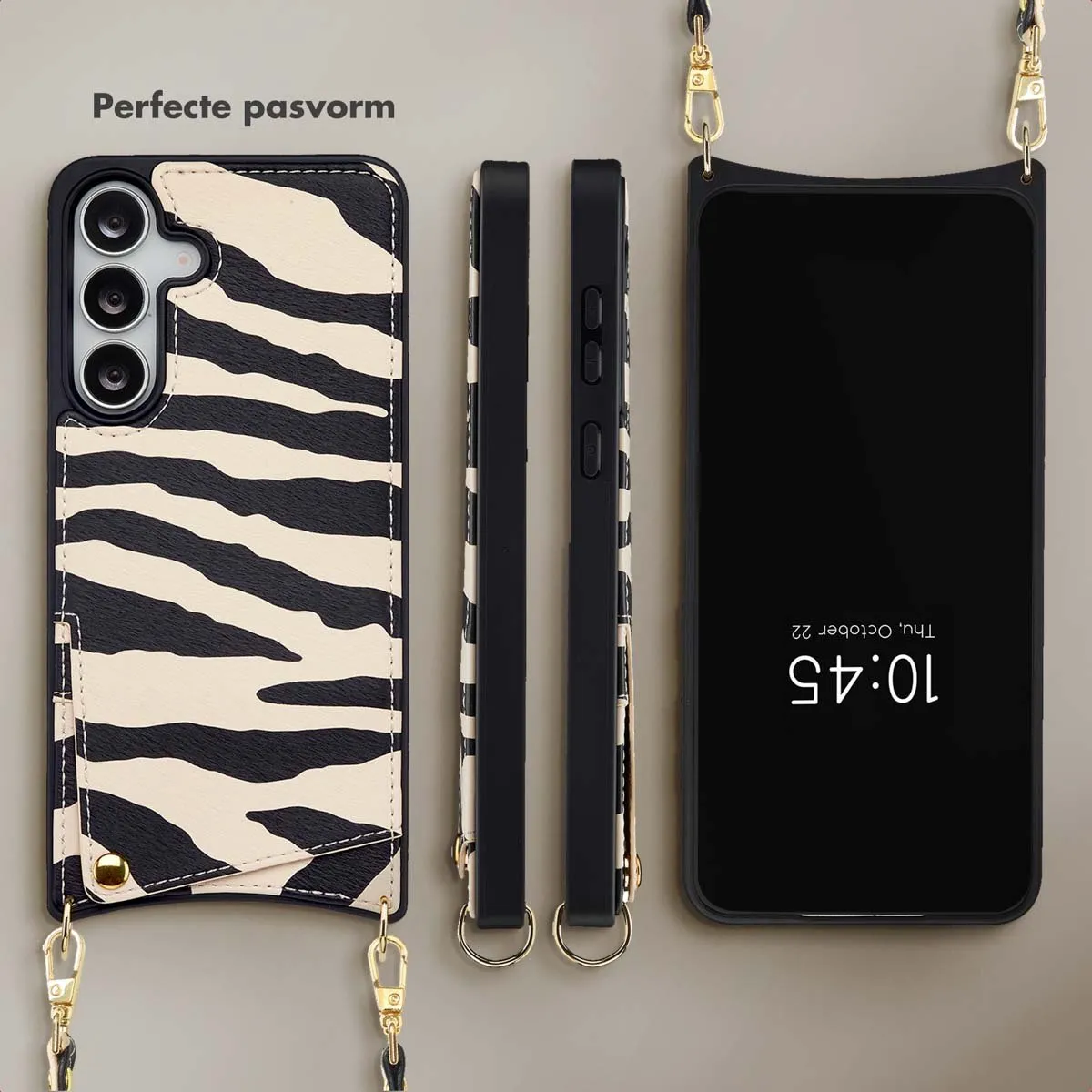 Selencia Hoesje Samsung Galaxy S25 FE - Zazzy Zebra - 2 Pasjes