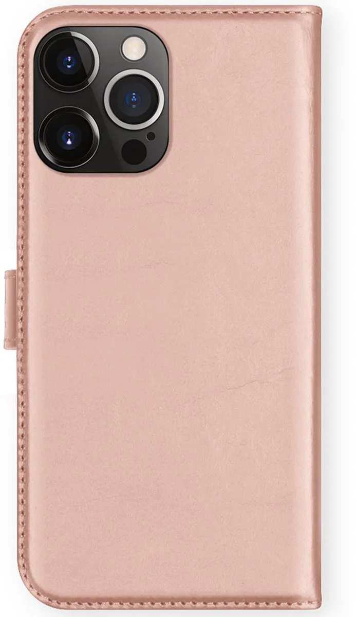 Selencia Hoesje iPhone 13 Pro - Roze Lederen Bookcase - 3 Pasjes