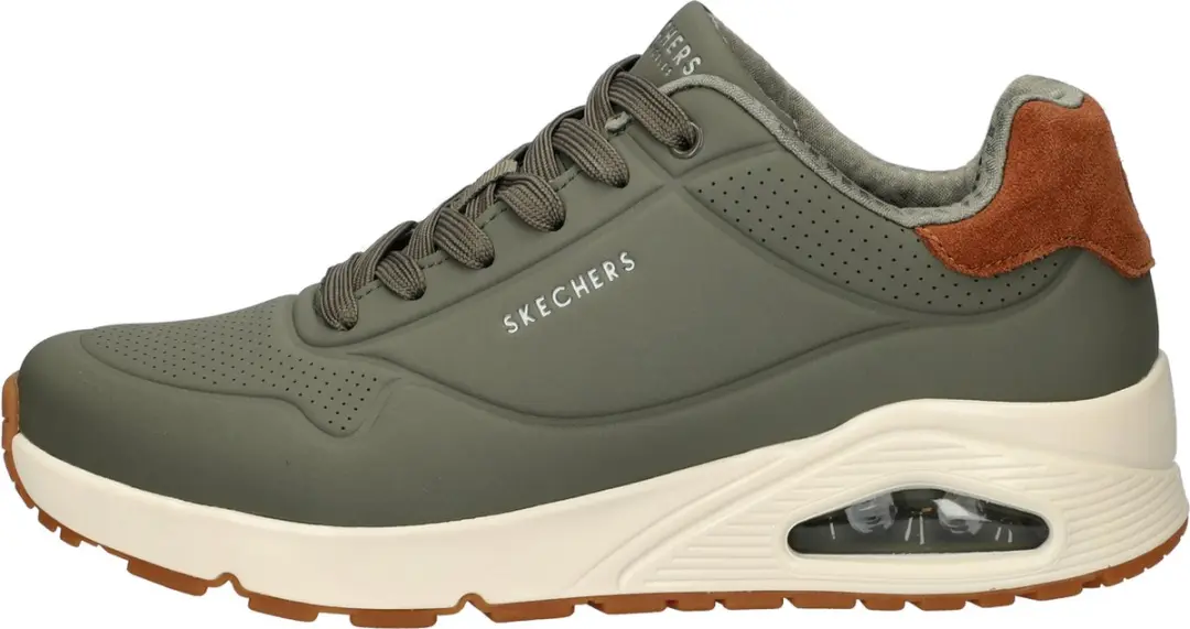 Skechers Uno Suited On Air Heren Sneakers - Olijfgroen - afbeelding 2 van 6