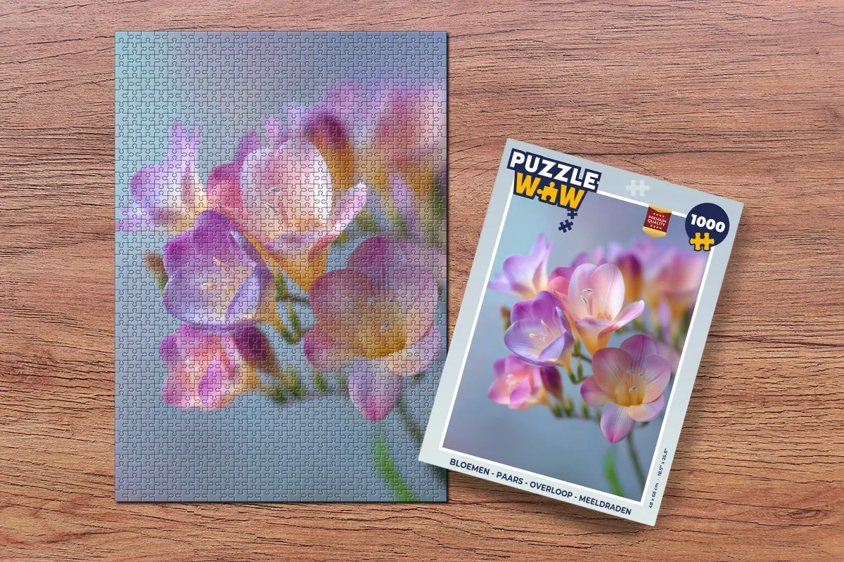 PuzzleWow Bloemen Overloop Legpuzzel 1000 Stuks - Paars