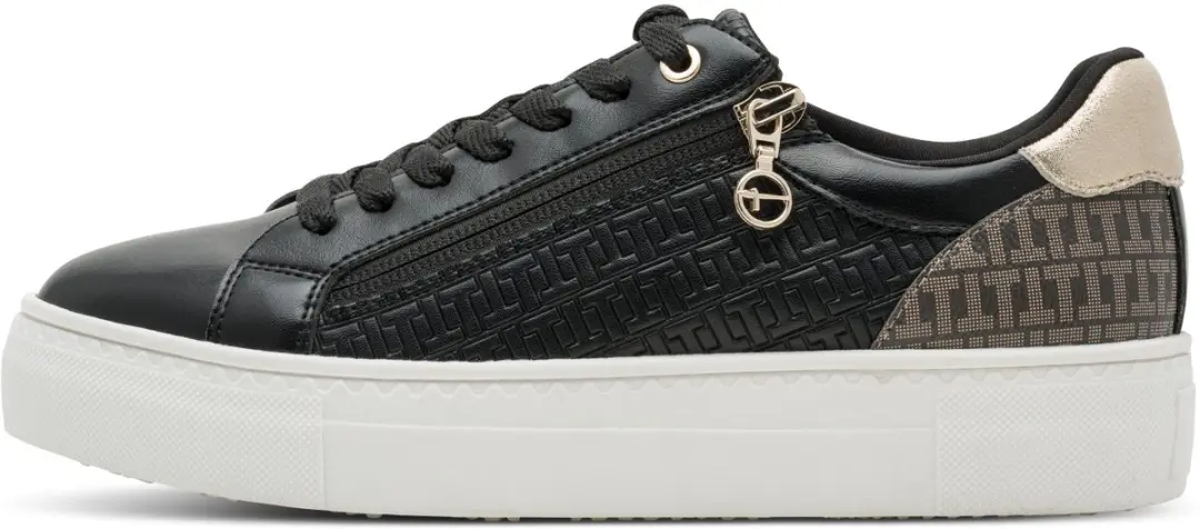 Tamaris lage toptrainers 1-23313-41 119 damesschoenen vegan Zwart/goud