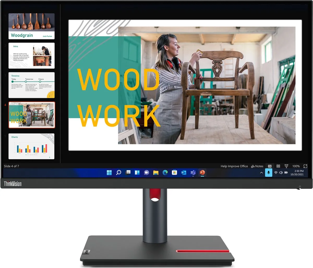 Lenovo ThinkVision P24q-30 Monitor 23.8" QHD - Zwart