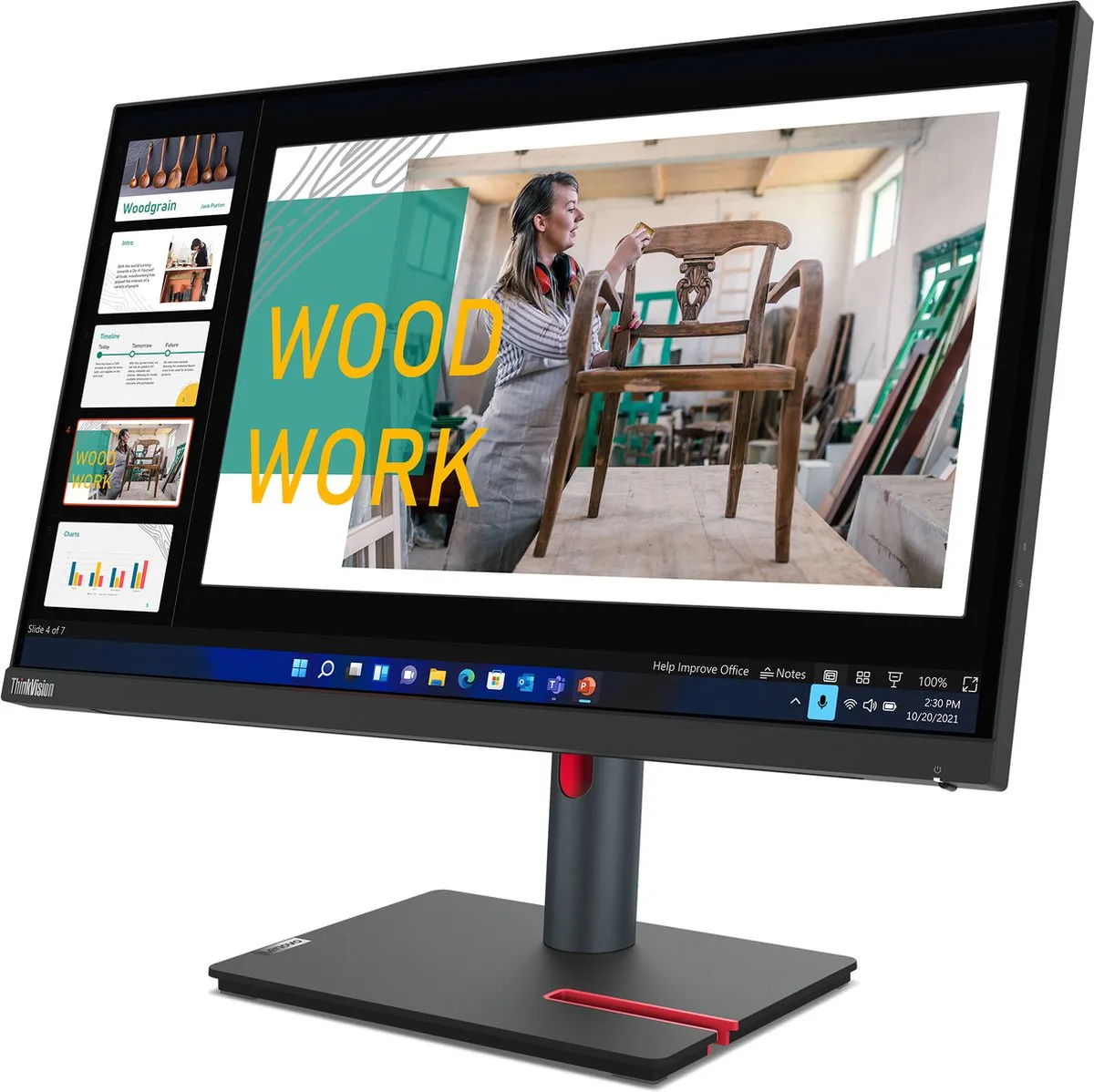 Lenovo ThinkVision P24q-30 Monitor 23.8" QHD - Zwart