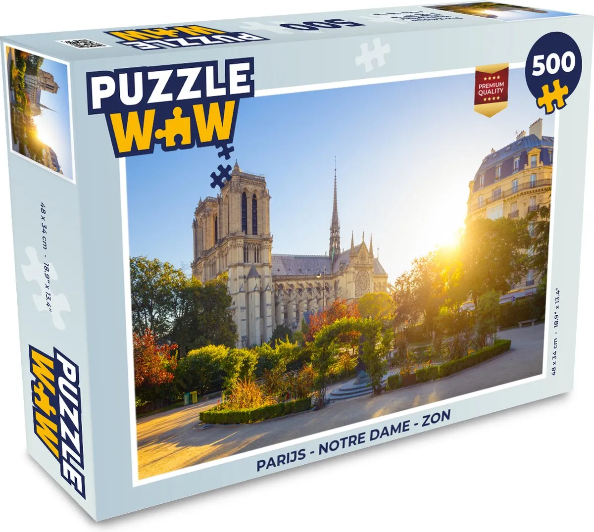 PuzzleWow Parijs - Notre Dame Legpuzzel 500 Stuks - Multicolor
