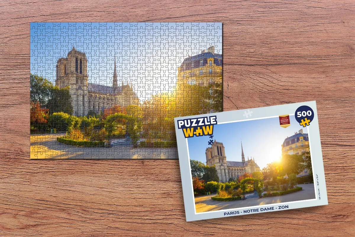 PuzzleWow Parijs - Notre Dame Legpuzzel 500 Stuks - Multicolor