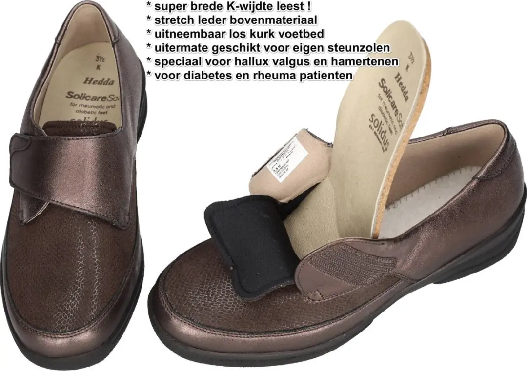 Solidus Dames Laag Gesloten Schoenen 38.5 - Brons - afbeelding 6 van 6
