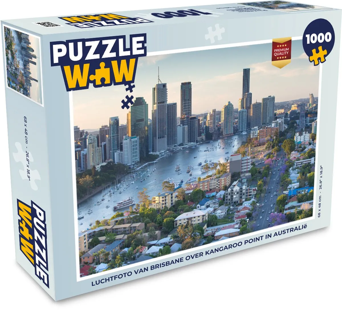 PuzzleWow Brisbane Kangaroo Point Legpuzzel 1000 Stuks - Multicolor