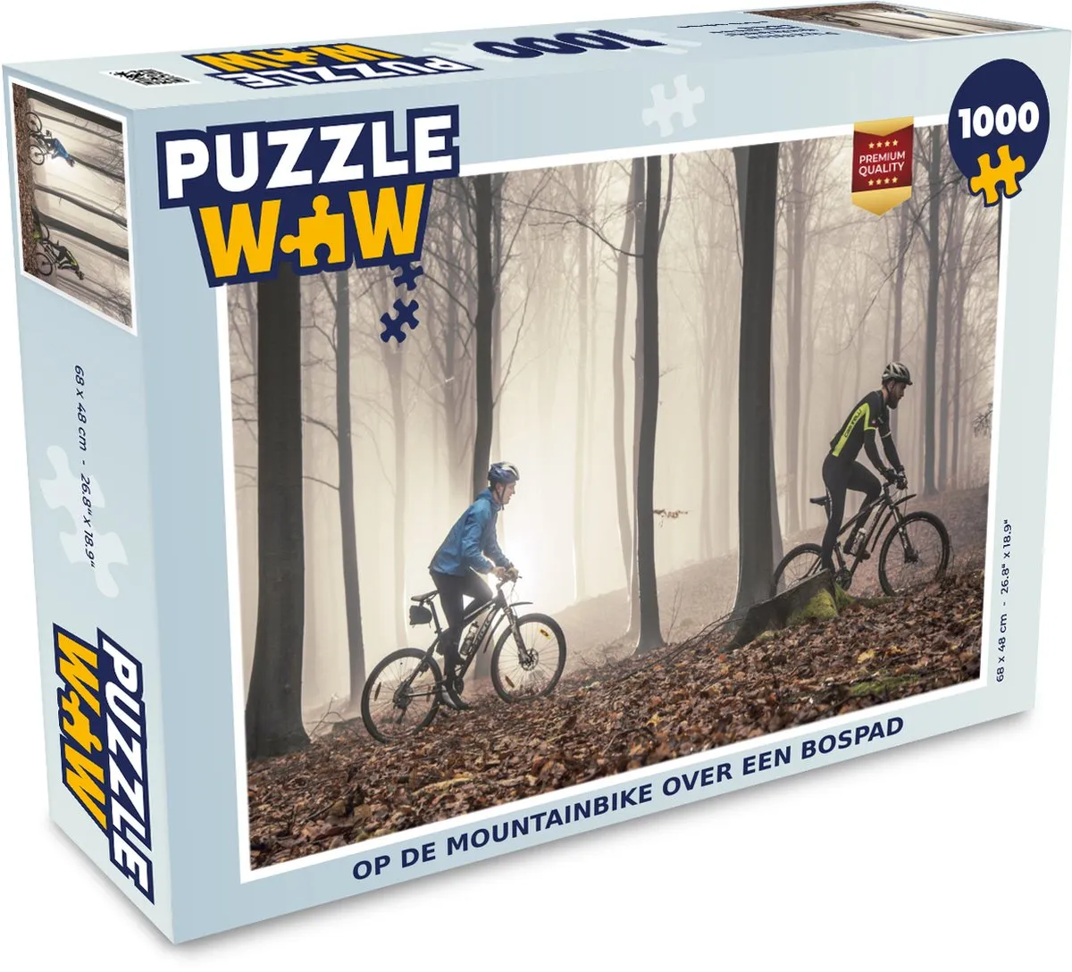 PuzzleWow Puzzel Op de Mountainbike 1000 Stuks - Multicolor