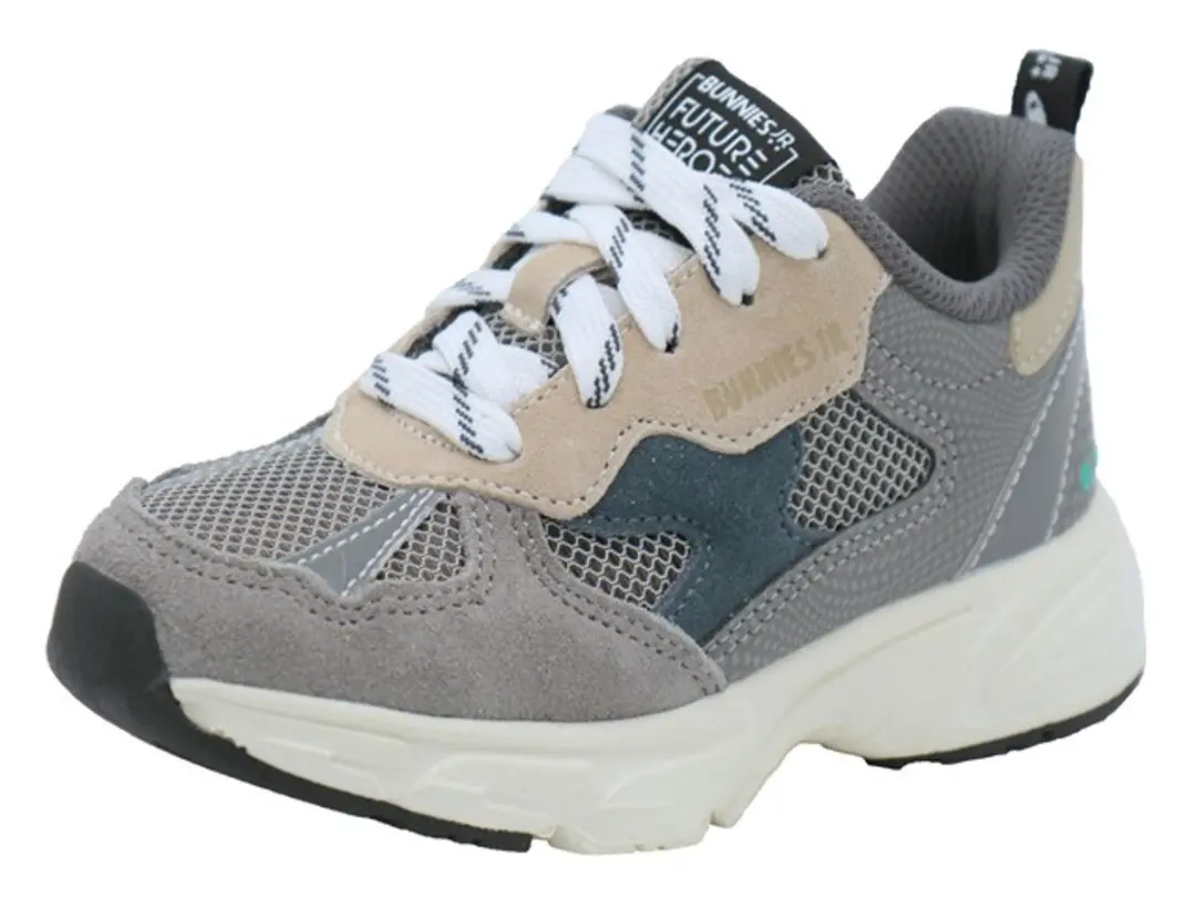 BunniesJR 226060-484 Jongens Lage Sneakers - Grijs - Leer - afbeelding 6 van 6