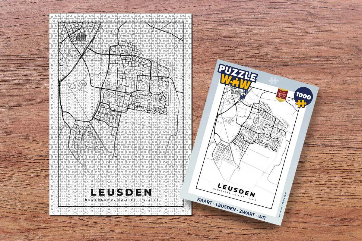 PuzzleWow Leusden Legpuzzel 1000 Stuks - Multicolor