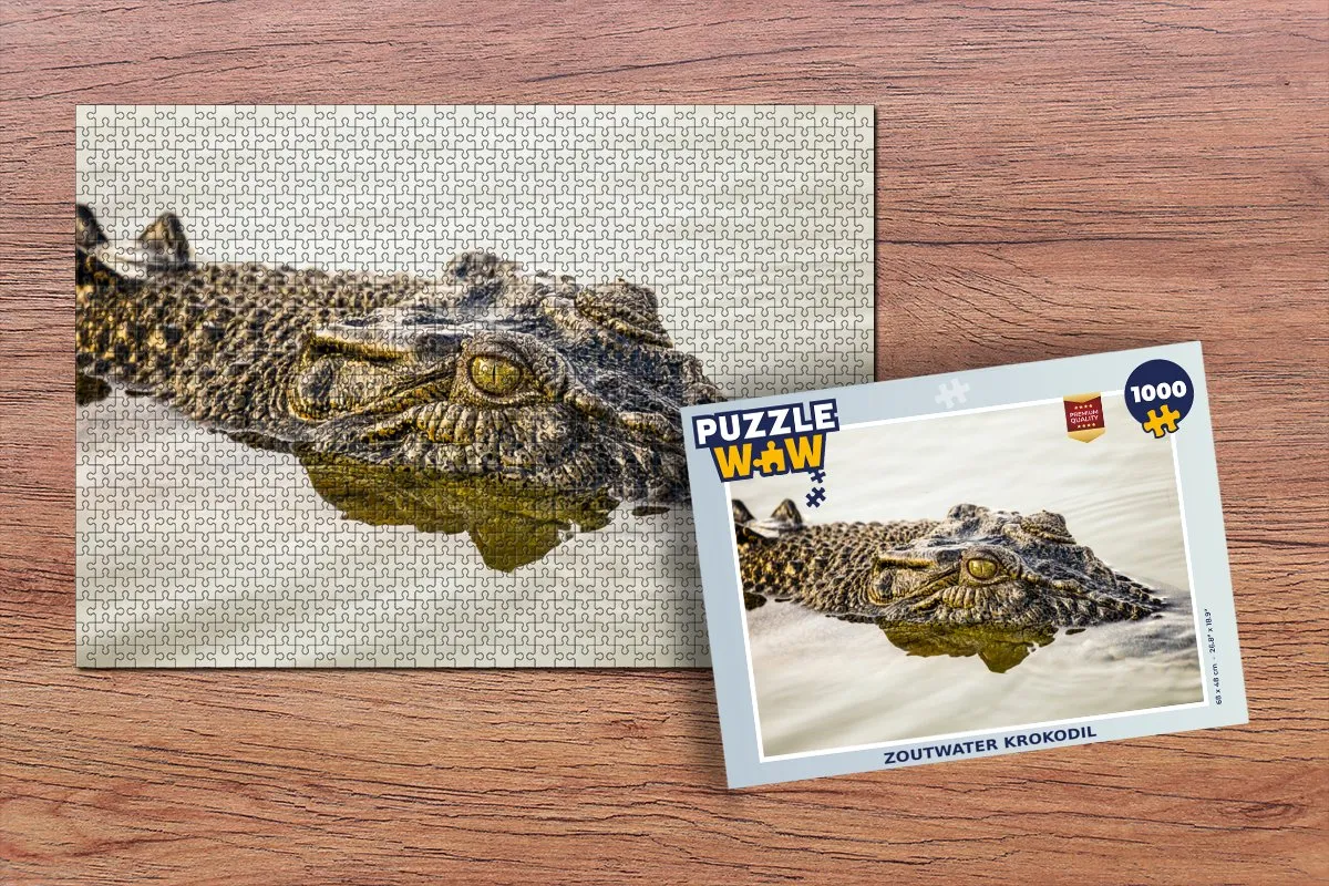 PuzzleWow Reptielen Krokodil Legpuzzel 1000 Stuks - Multicolor