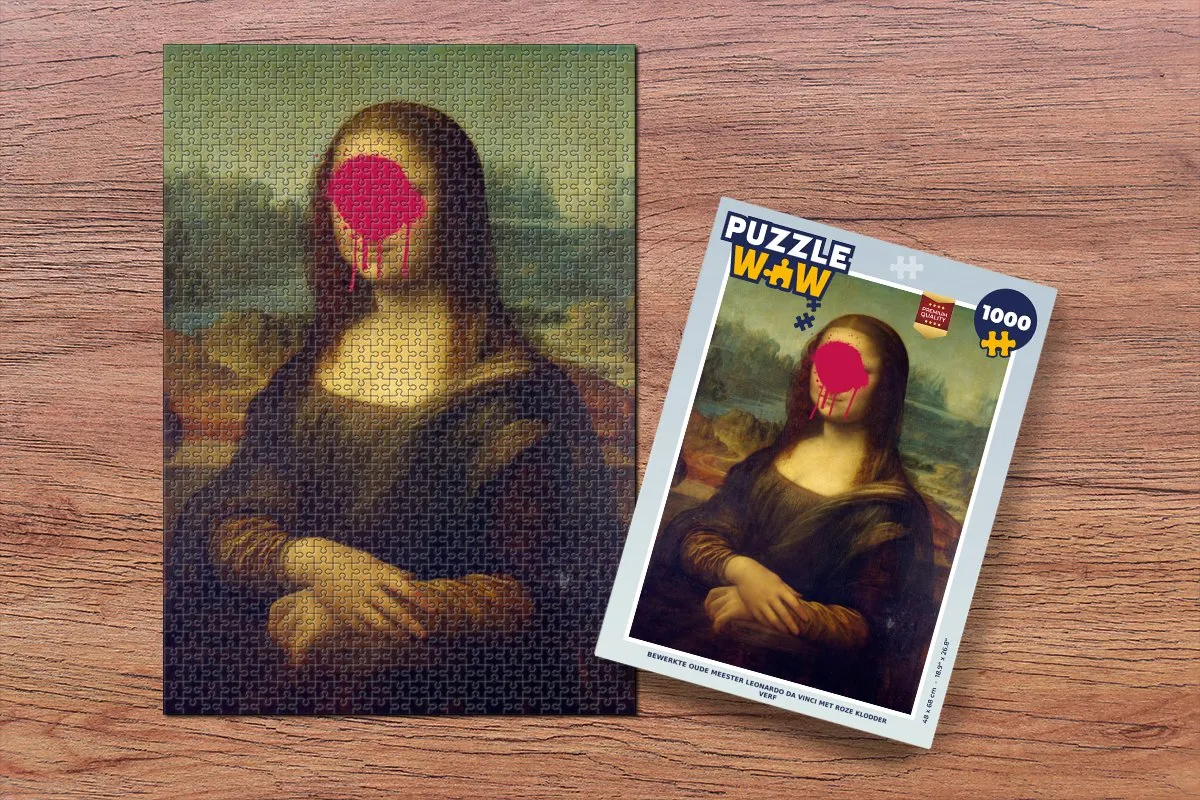 PuzzleWow Mona Lisa Legpuzzel 1000 Stuks - Multicolor