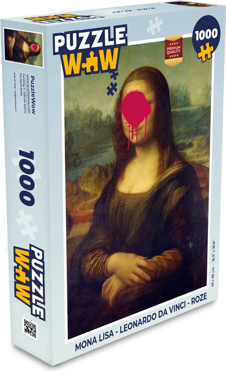 PuzzleWow Mona Lisa Legpuzzel 1000 Stuks