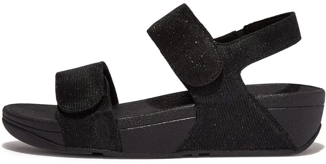 FitFlop Lulu Adjustable Shimmerlux Sandalen - EU 38 - Zwart - afbeelding 5 van 6