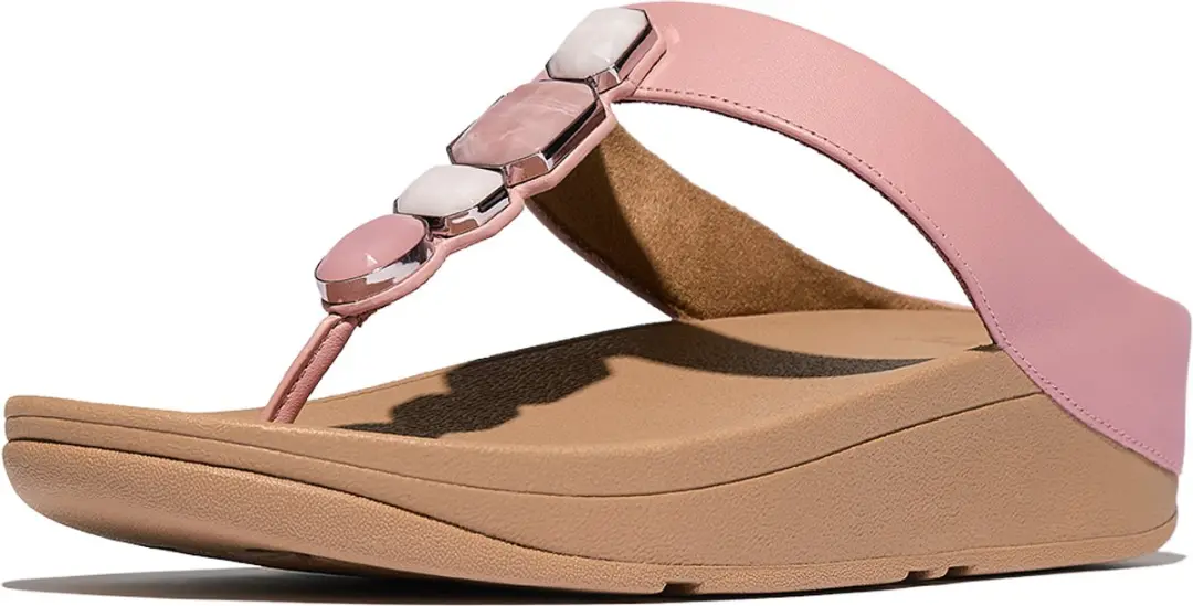 FitFlop Fino IU9 Toe-Post Sandalen - Soft Blush - 38 - afbeelding 3 van 5