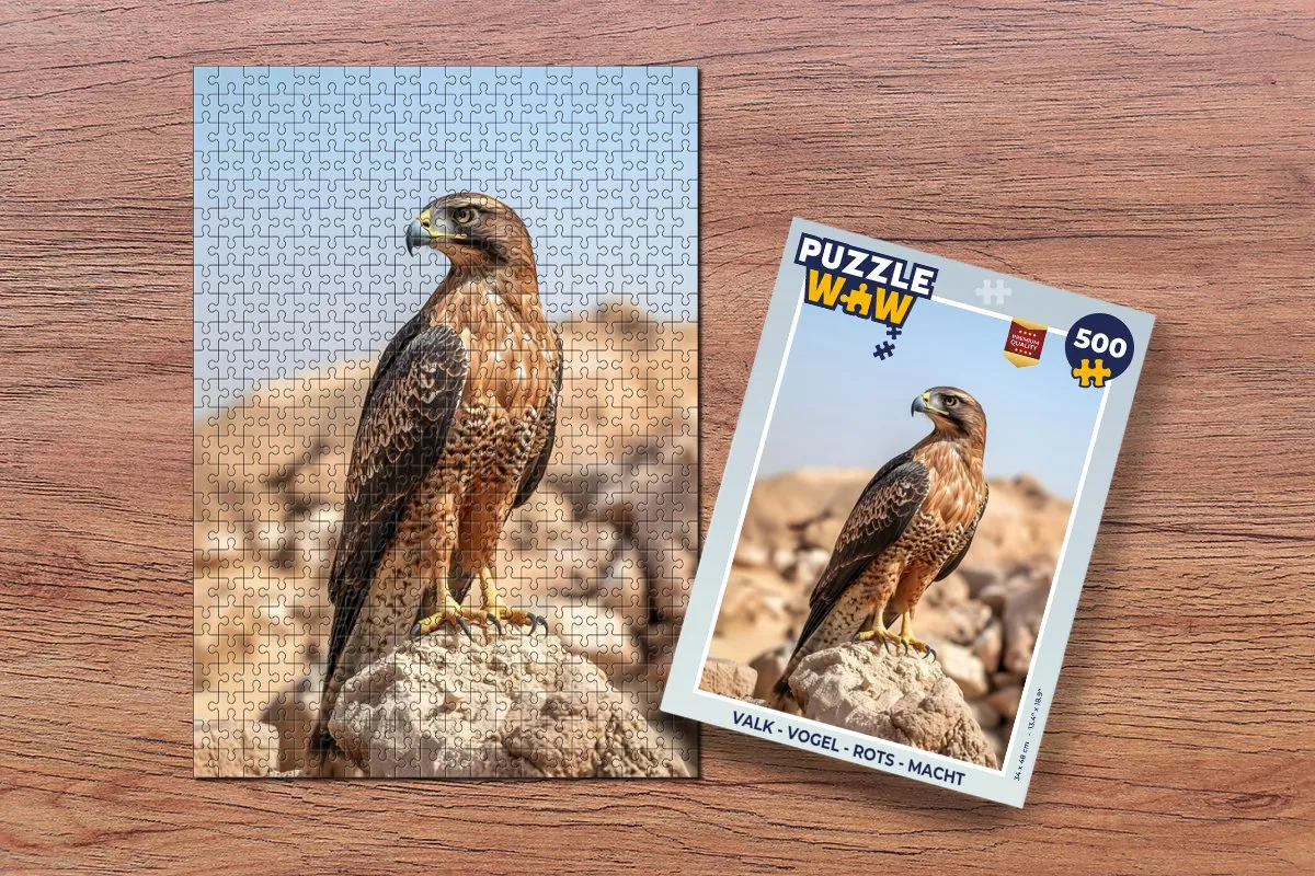 PuzzleWow Valk Legpuzzel 500 Stuks - Valk
