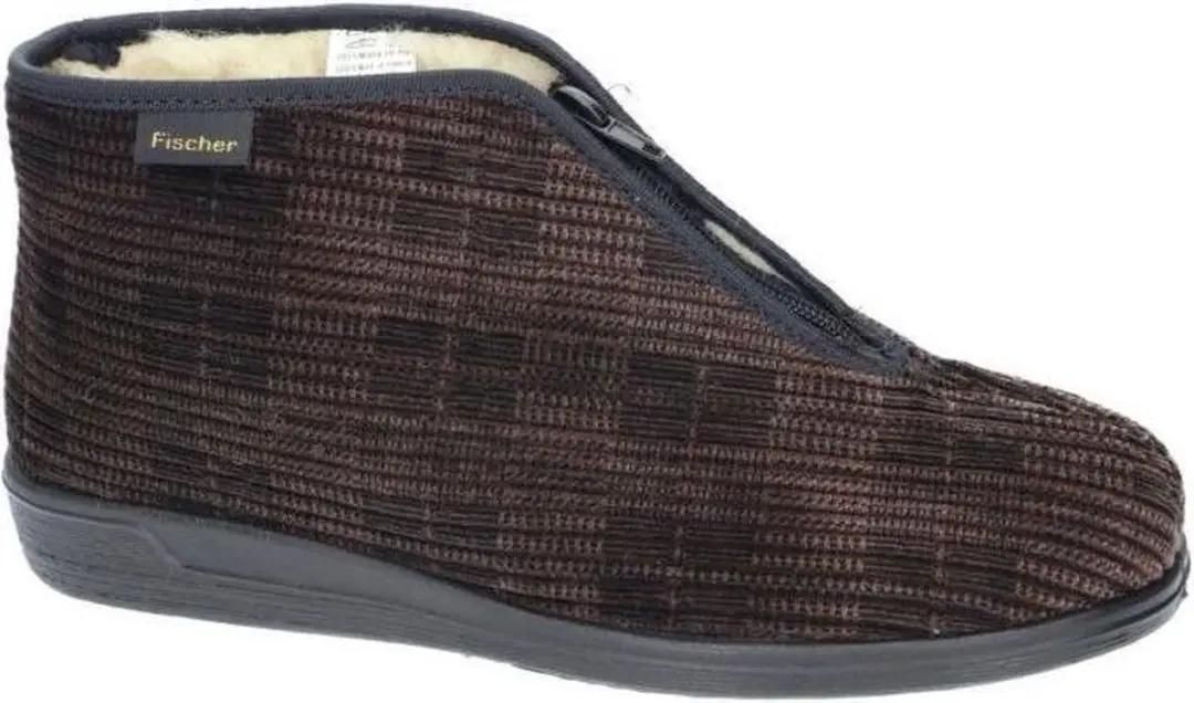 Fischer Heren Winterpantoffel 46 - Bruin - afbeelding 6 van 6