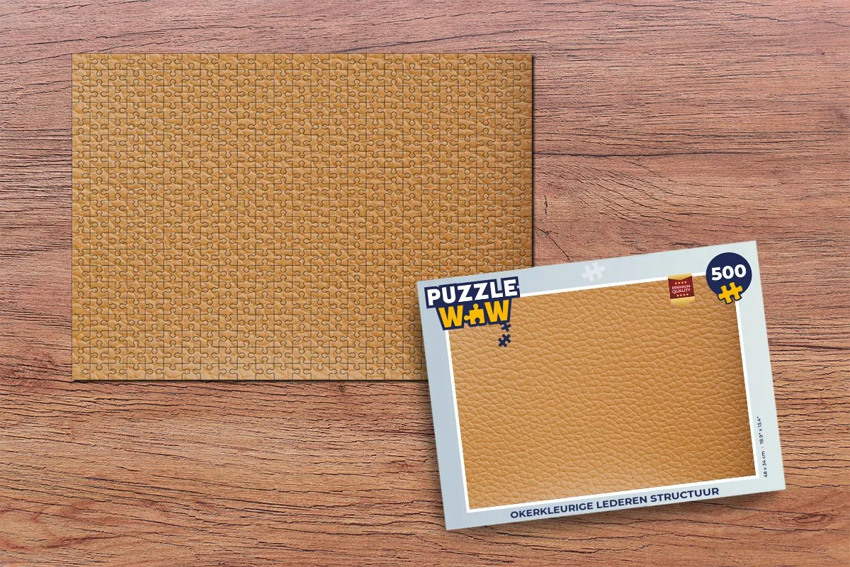 PuzzleWow Leer Structuur Legpuzzel 500 Stuks - Multicolor