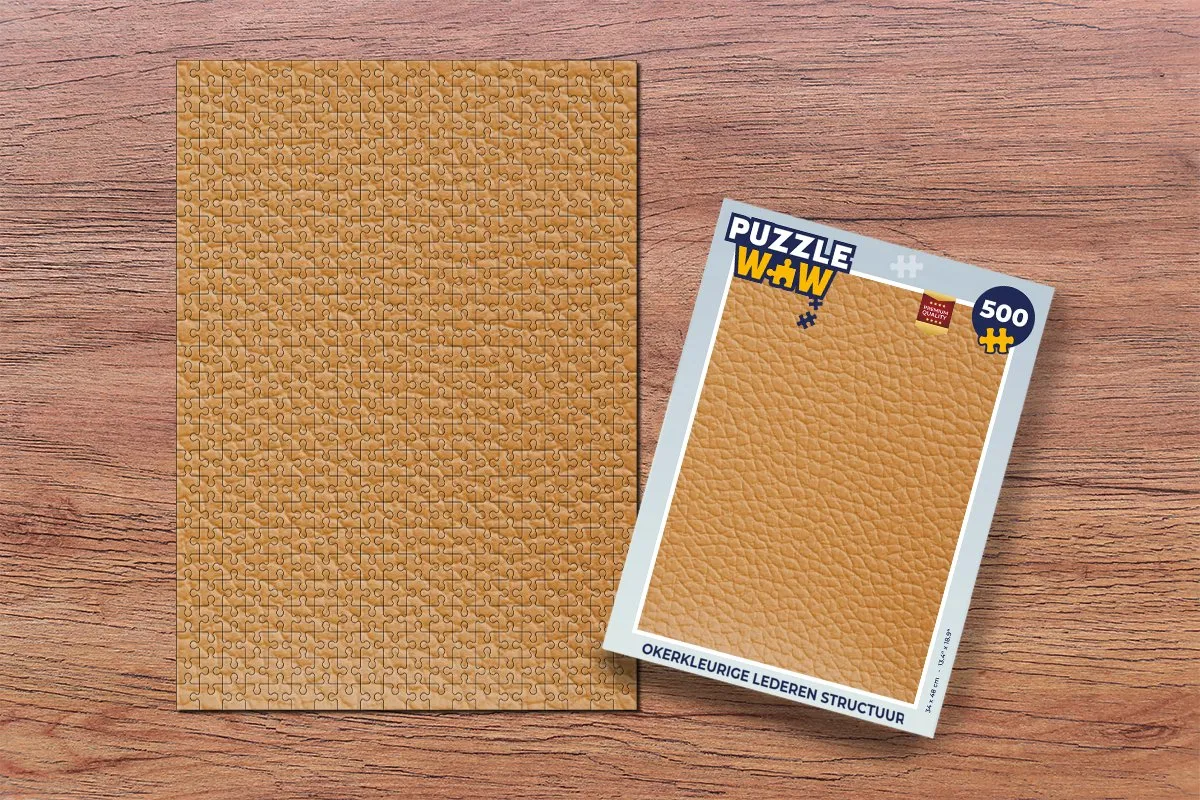 PuzzleWow Leer Structuur Legpuzzel 500 Stuks - Multicolor