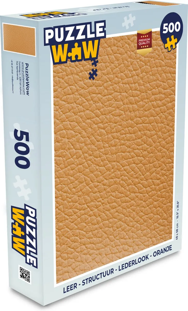 PuzzleWow Leer Structuur Legpuzzel 500 Stuks - Multicolor