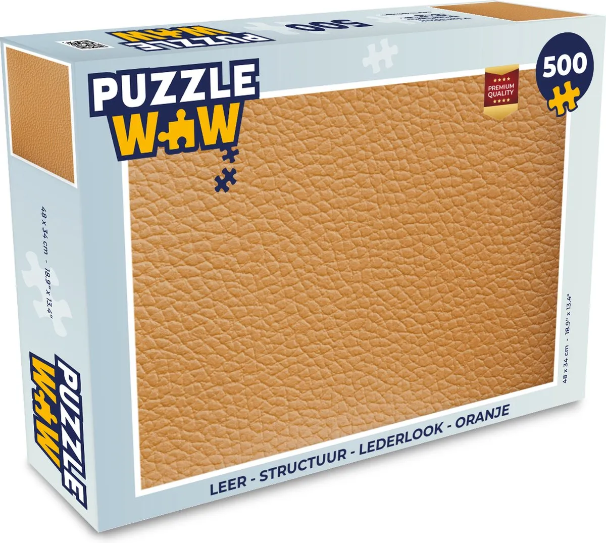 PuzzleWow Leer Structuur Legpuzzel 500 Stuks - Multicolor
