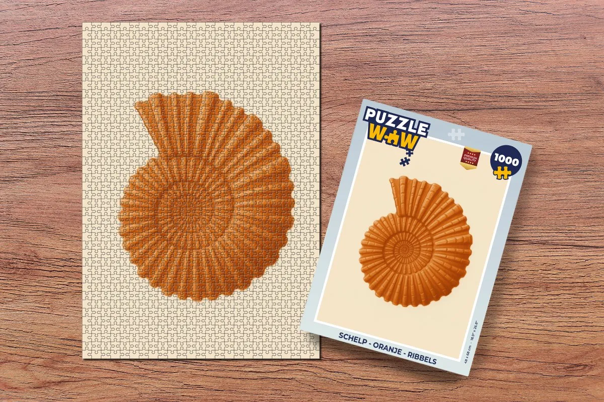 PuzzleWow Schelp Legpuzzel 1000 Stuks - Oranje