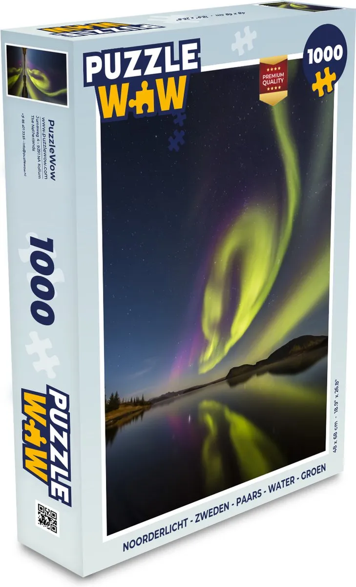PuzzleWow Noorderlicht Legpuzzel 1000 Stuks - Multicolor