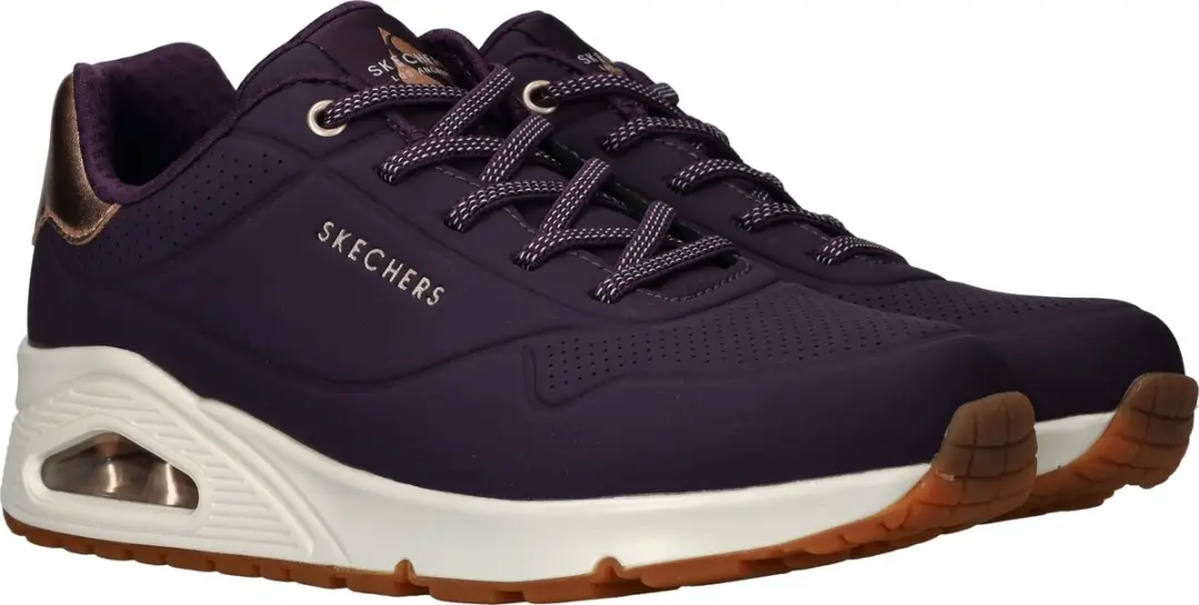 Skechers Uno Shimmer Away Sneakers 108221 - Paars - afbeelding 3 van 6