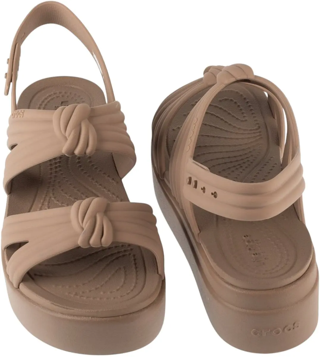 Crocs Brooklyn Knot Low Wedge Sandalen 212864-2Q9 - Bruin - afbeelding 5 van 5