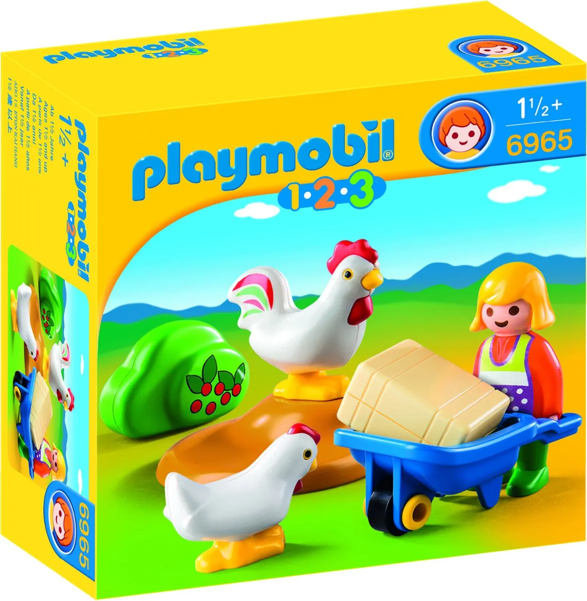 Playmobil 123 Boerin met haan en kip 6965 - Multi Color