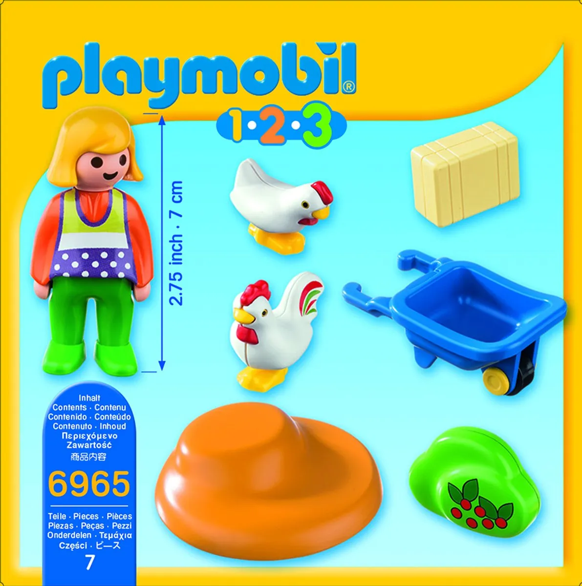 Playmobil 123 Boerin met haan en kip 6965 - Multi Color