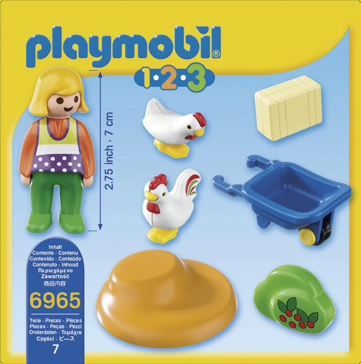 Playmobil 123 Boerin met haan en kip 6965 - Multi Color - afbeelding 6 van 6
