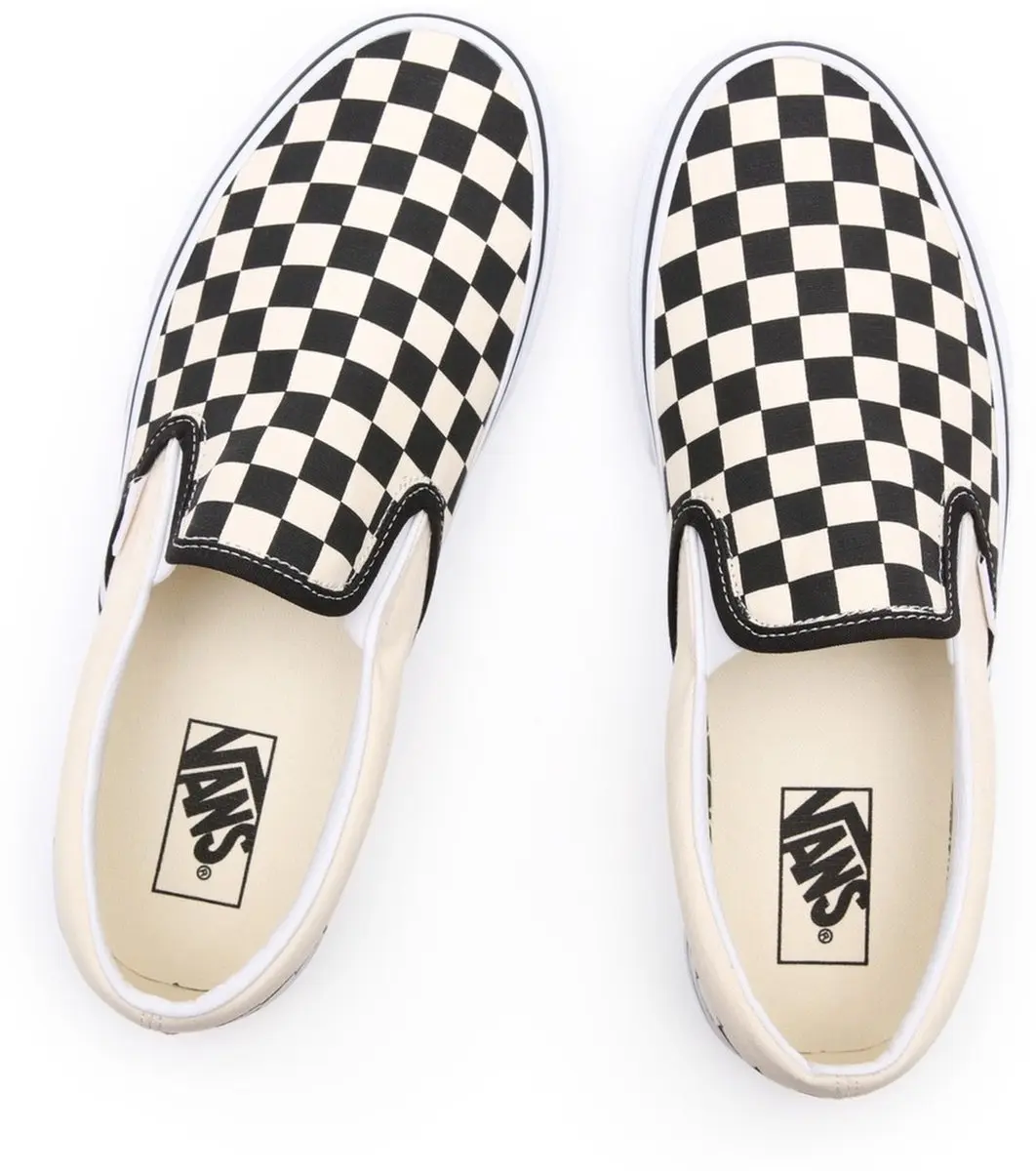 Vans Checkerboard Classic Slip-On - Zwart/Off White - afbeelding 5 van 6