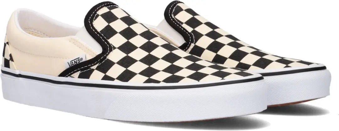 Vans Checkerboard Classic Slip-On - Zwart/Off White - afbeelding 4 van 6