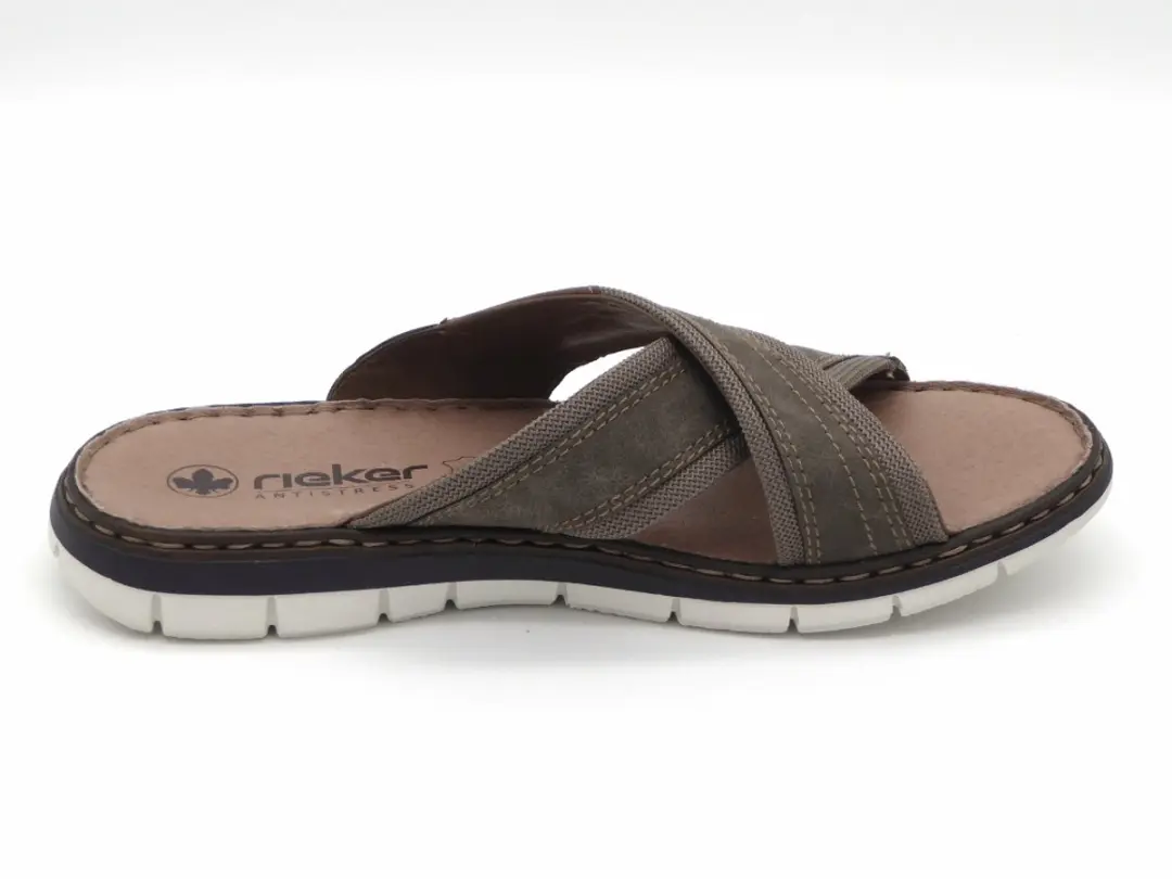Rieker Heren Slipper 25182-25 - Maat 44 - Taupe - afbeelding 6 van 6