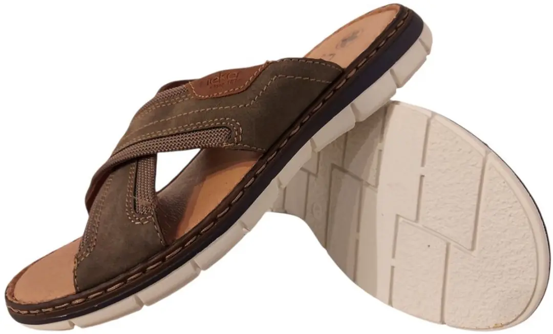 Rieker Heren Slipper 25182-25 - Maat 44 - Taupe - afbeelding 5 van 6