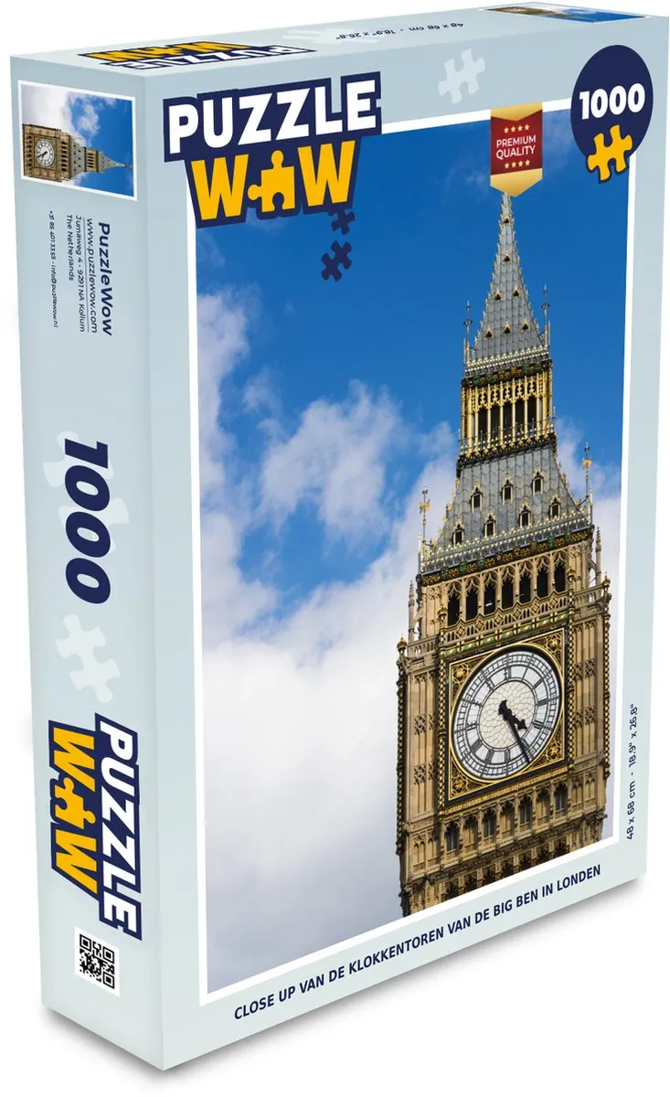 PuzzleWow Big Ben Legpuzzel 1000 Stuks - Multicolor
