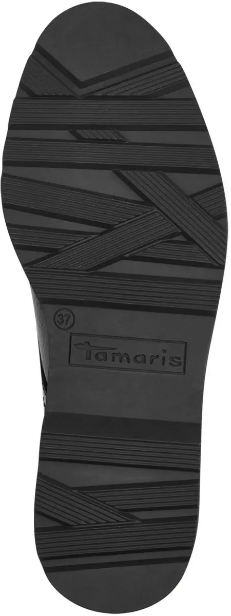 Tamaris Dames Lak Veterschoenen - Zwart 42