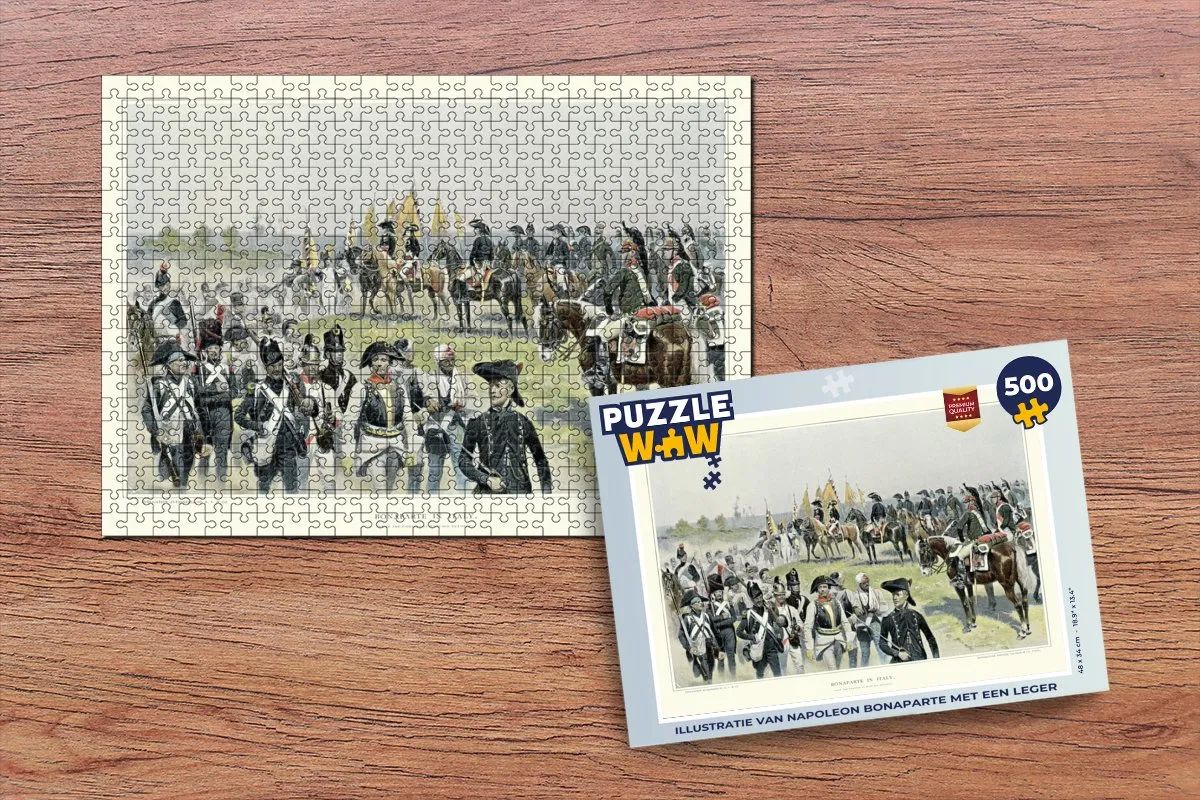 PuzzleWow Napoleon Bonaparte Legpuzzel 500 Stuks - Multicolor