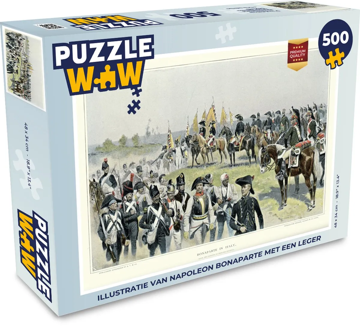 PuzzleWow Napoleon Bonaparte Legpuzzel 500 Stuks - Multicolor