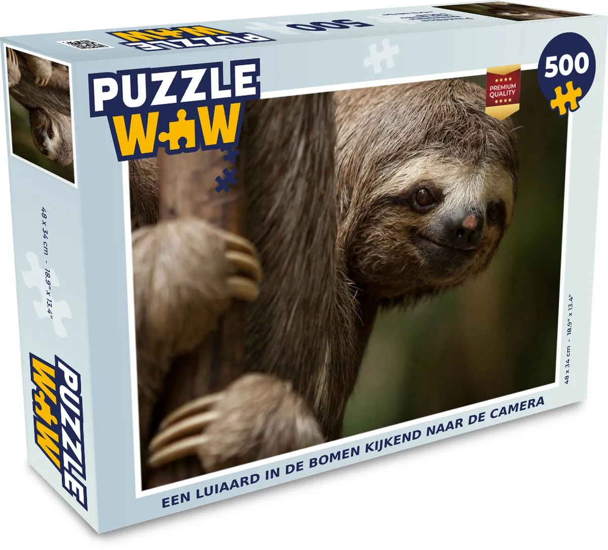 PuzzleWow Legpuzzel Een Luiaard in de Bomen 500 Stuks