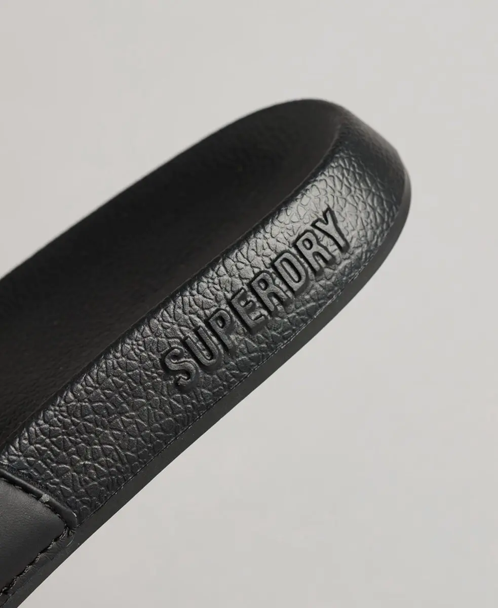 Superdry Core Badslippers Dames - 38/39 - Zwart/Wit - afbeelding 4 van 6