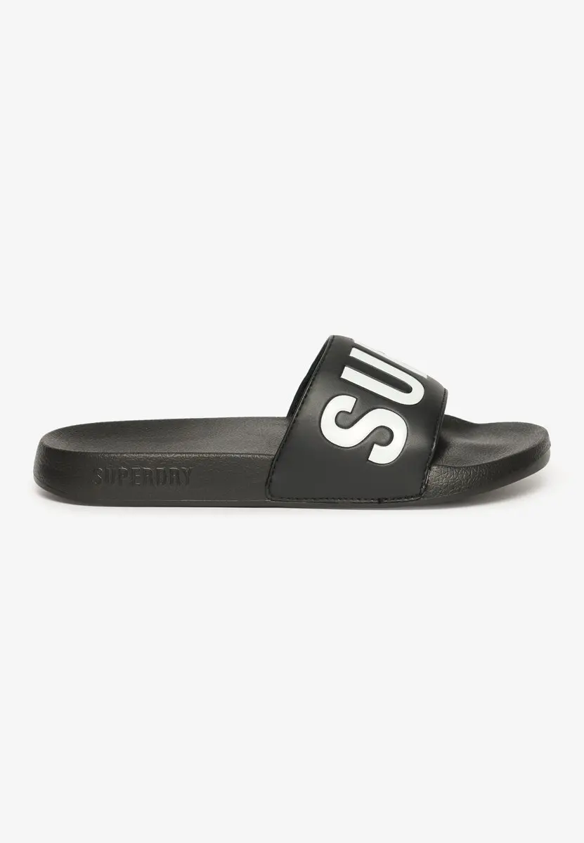 Superdry Core Badslippers Dames - 38/39 - Zwart/Wit - afbeelding 2 van 6
